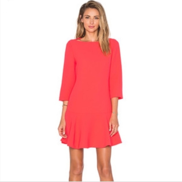 Kate Spade ¾ Sleeve "Caution to the Wind" Cepe Flounce Dress - Picture 1 of 8